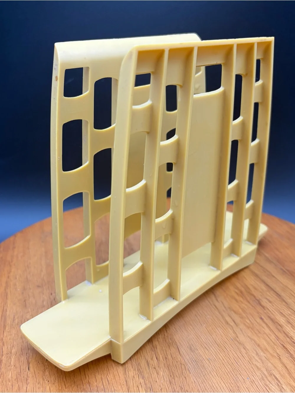 Vintage Retro Floral Mustard Yellow Napkin Holder Plastic MCM Cottagecore